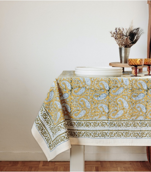 Paisley cotton tablecloth