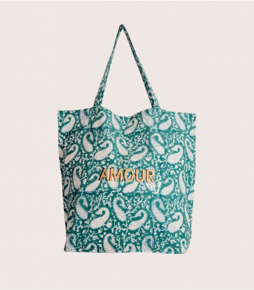 Paisley tote bag Amour
